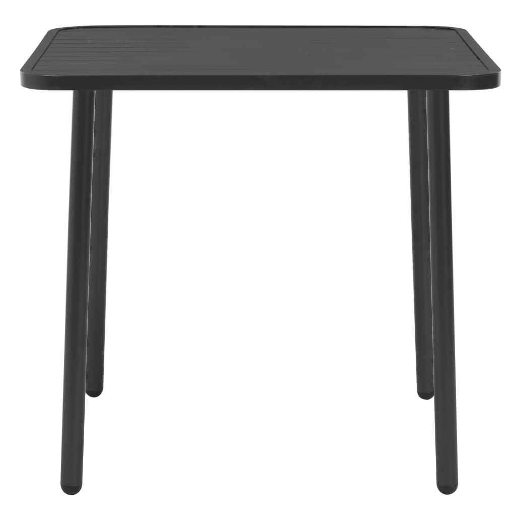 Vrtni stol tamno sivi 80 x 80 x 72 cm čelik