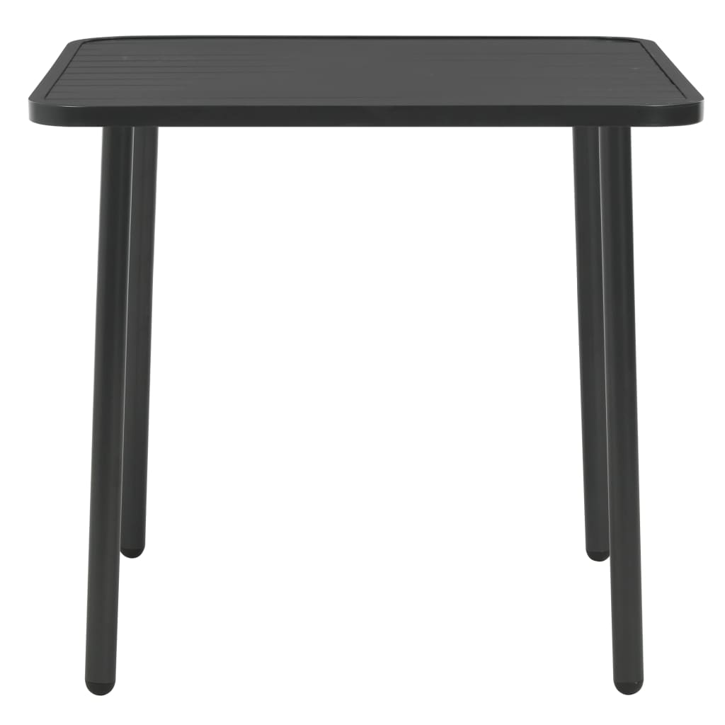 3-dijelni bistro set čelični tamno sivi