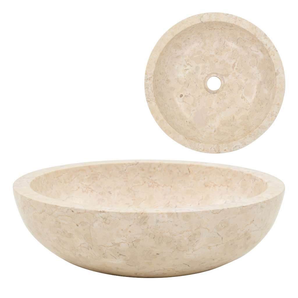 Umivaonik 40 x 12 cm mramorni krem Krema