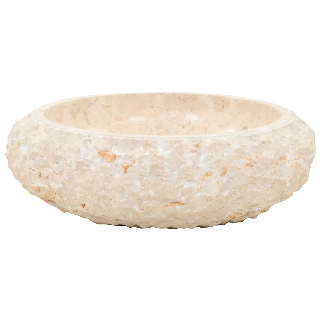 Umivaonik 40 x 12 cm mramorni krem