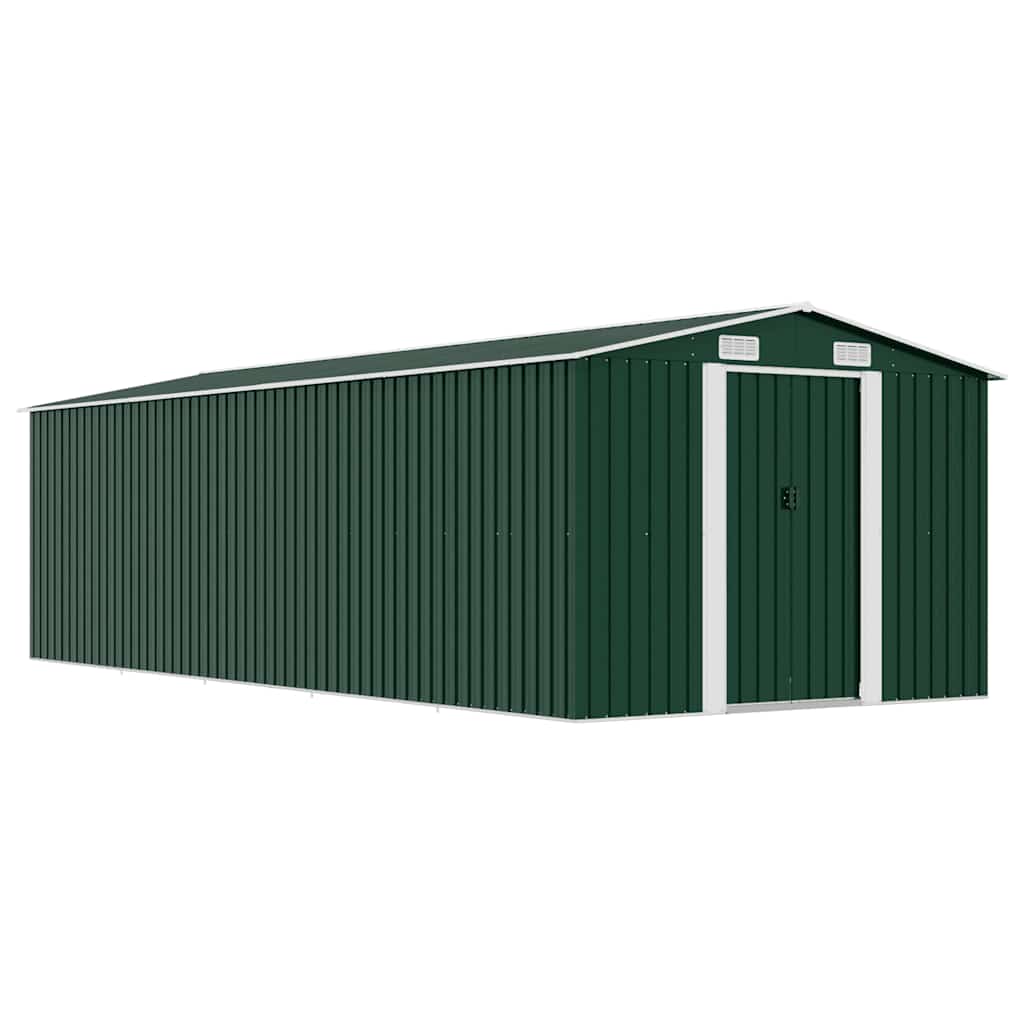 Vrtno spremište 257 x 580 x 181 cm metalno zeleno