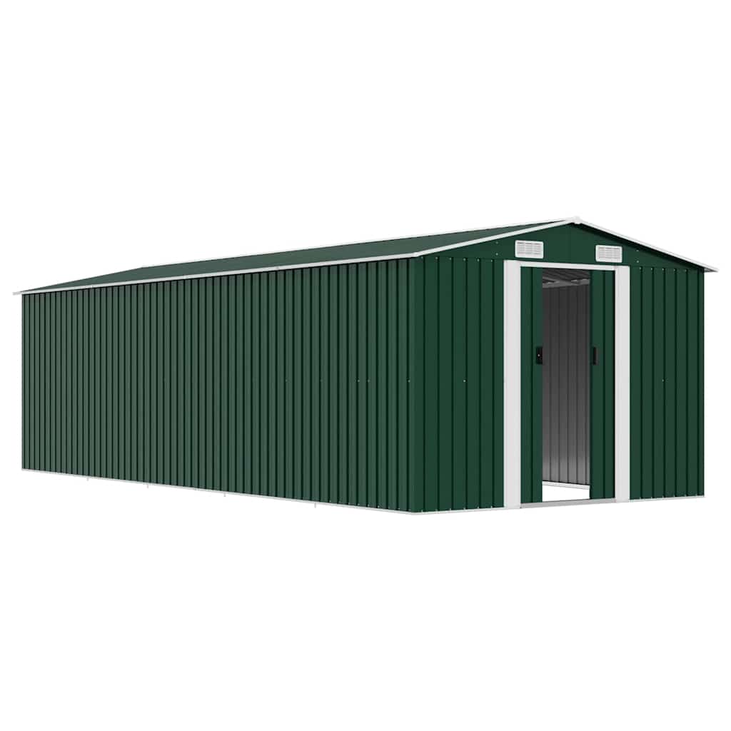 Vrtno spremište 257 x 580 x 181 cm metalno zeleno