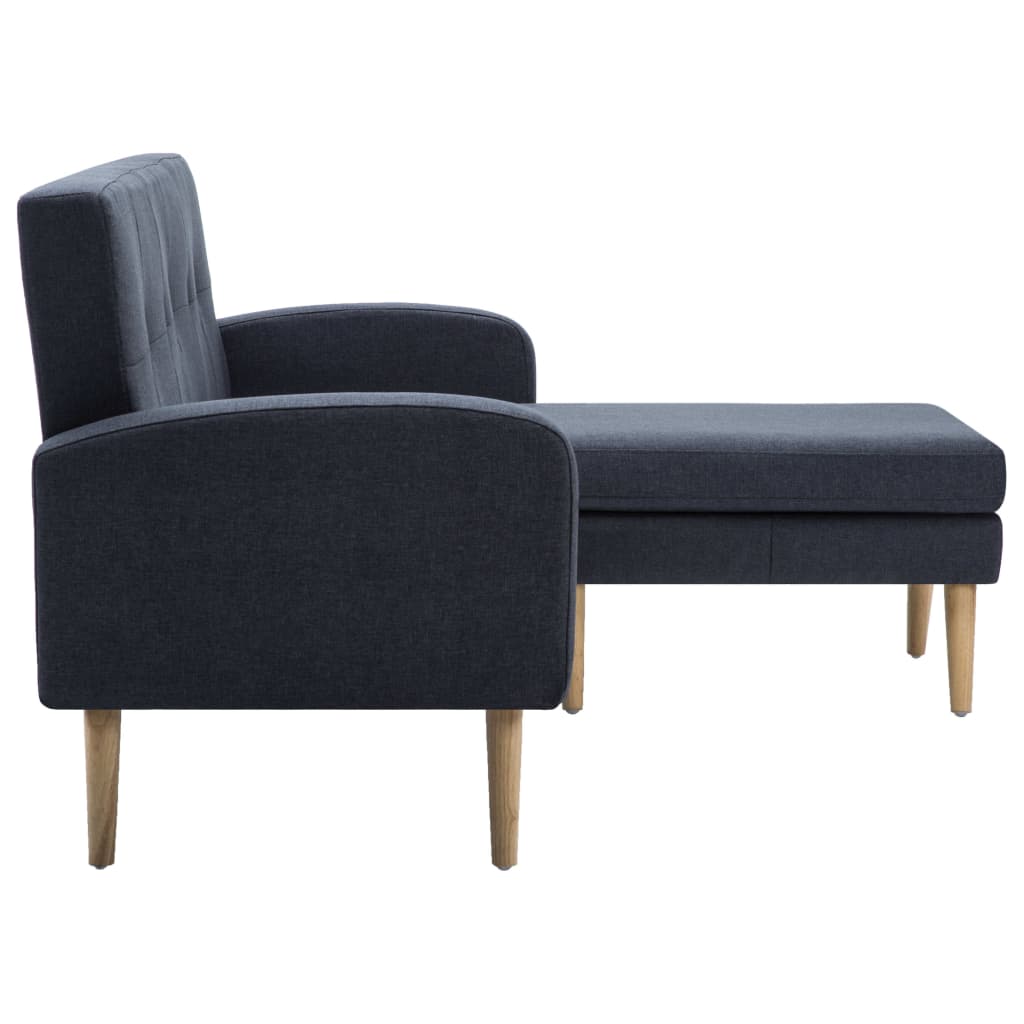 Kutna garnitura s presvlakom od tkanine 186 x 136 x 79 cm tamnosiva