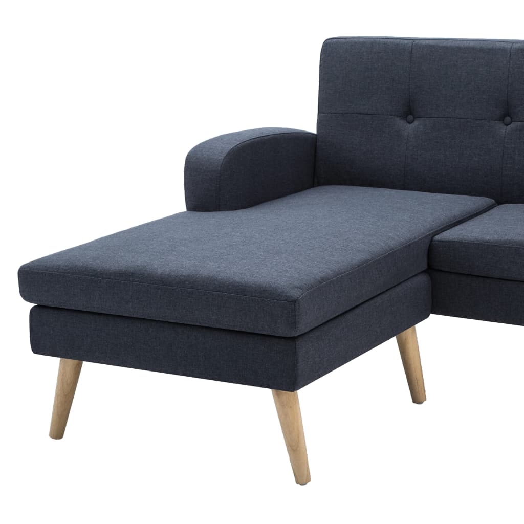 Kutna garnitura s presvlakom od tkanine 186 x 136 x 79 cm tamnosiva