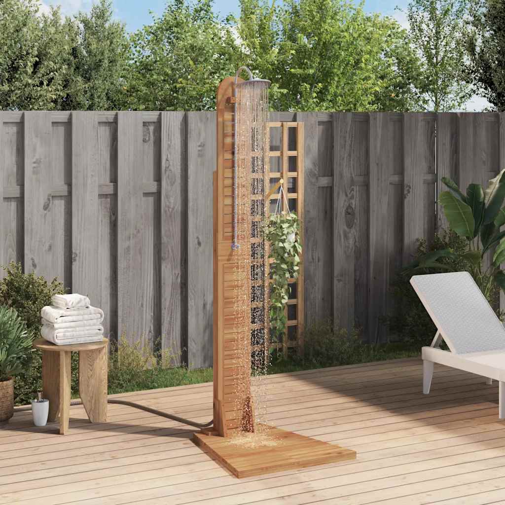 Vrtni tuš od masivne tikovine 70 x 75 x 204 cm