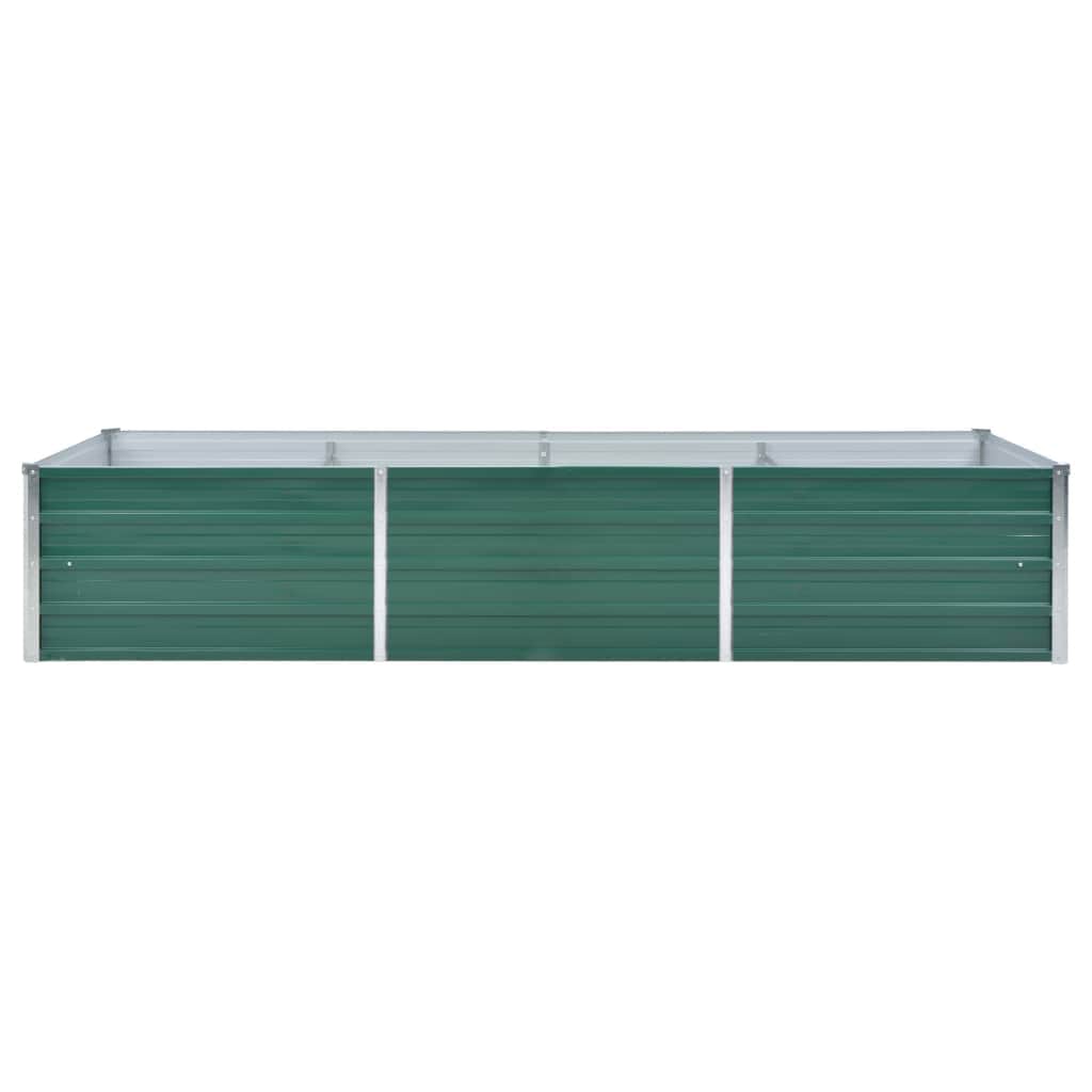 Vrtna sadilica od pocinčanog čelika 240 x 80 x 45 cm zelena