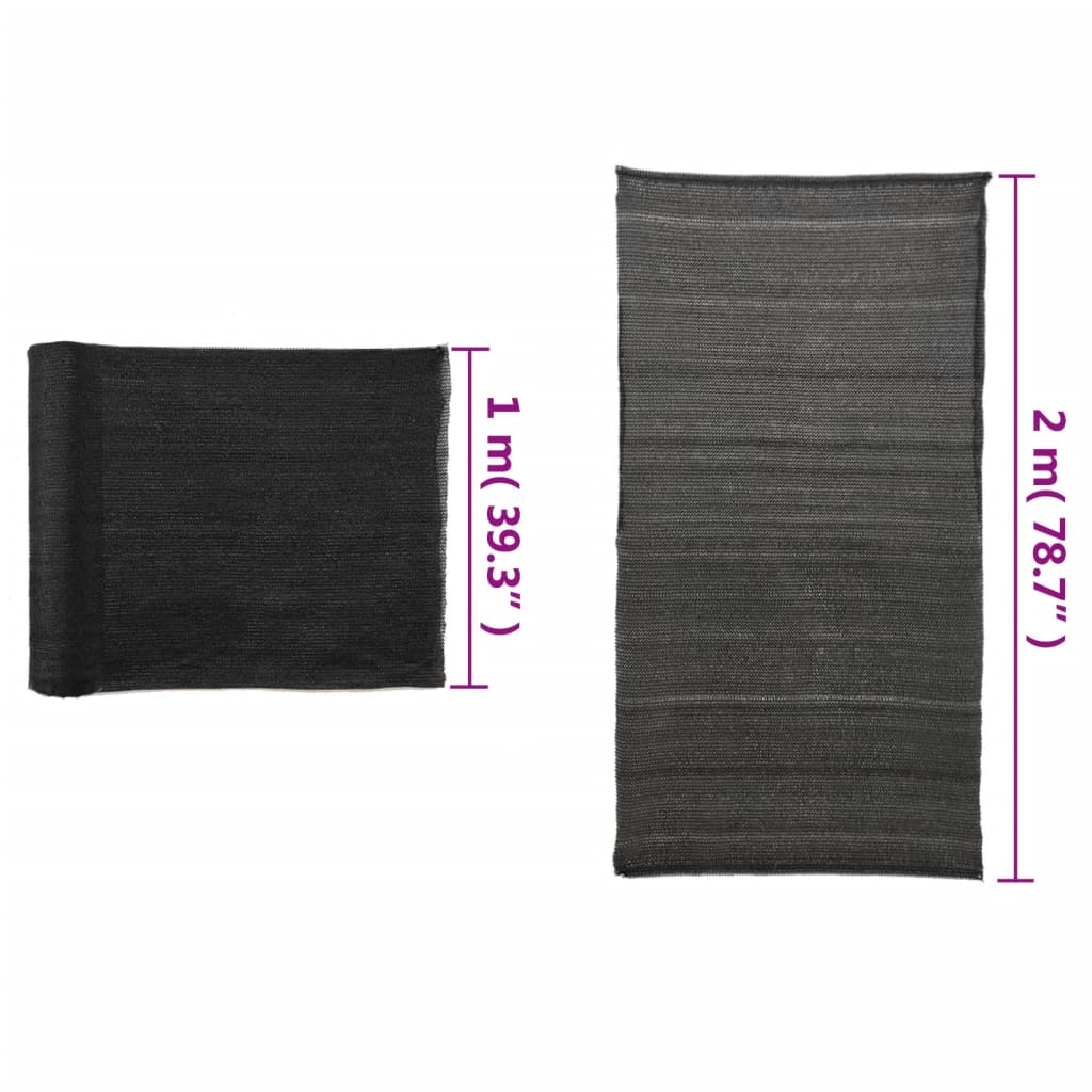 Mreža za privatnost HDPE 2 x 10 m crna