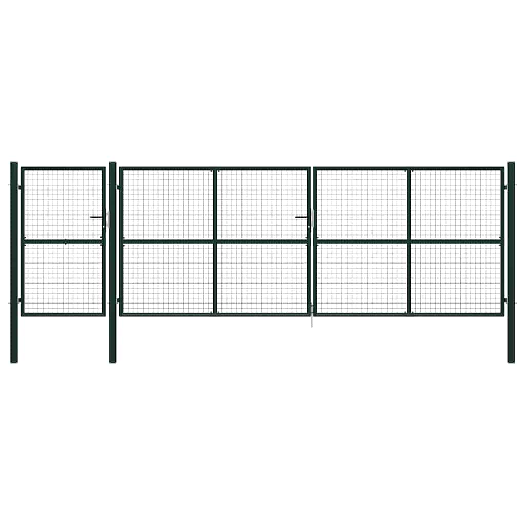 Vrtna vrata Čelik 500x150 cm Zelena