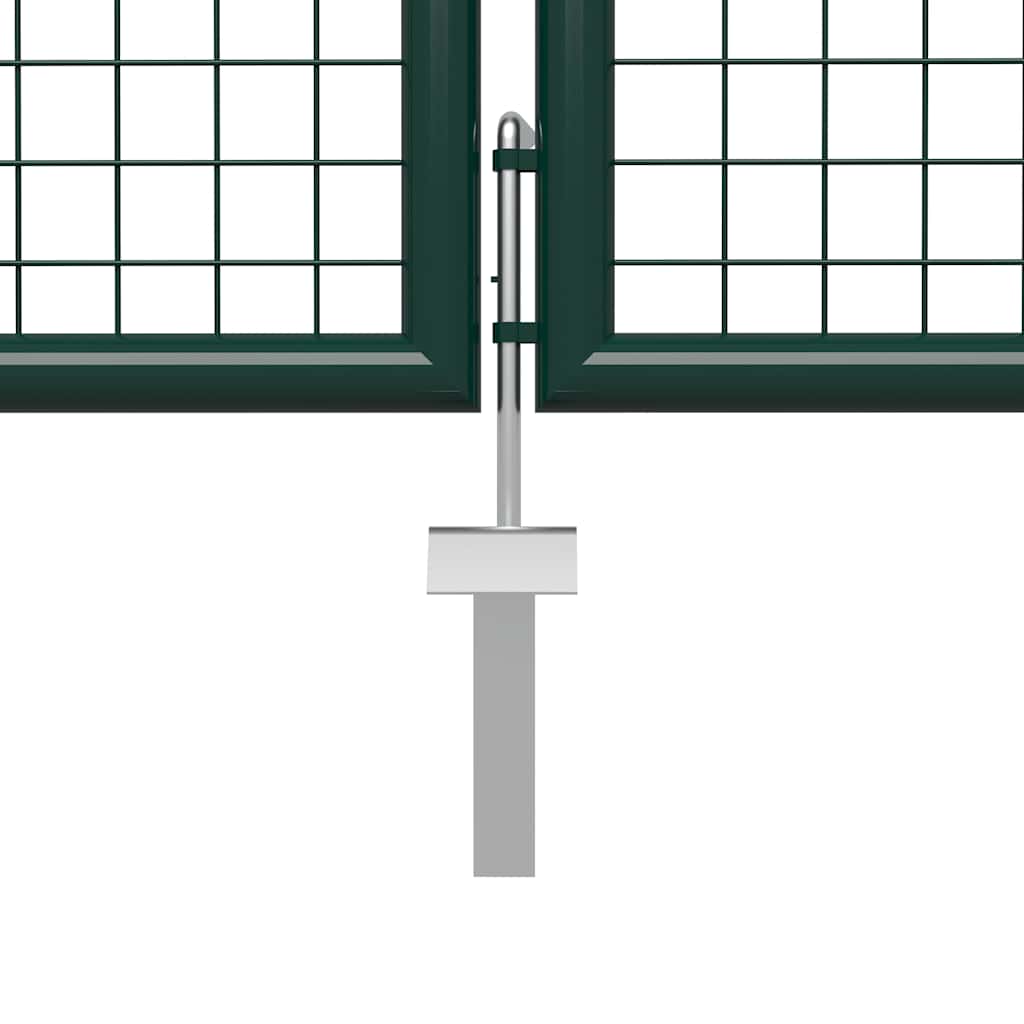 Vrtna vrata Čelik 500x150 cm Zelena