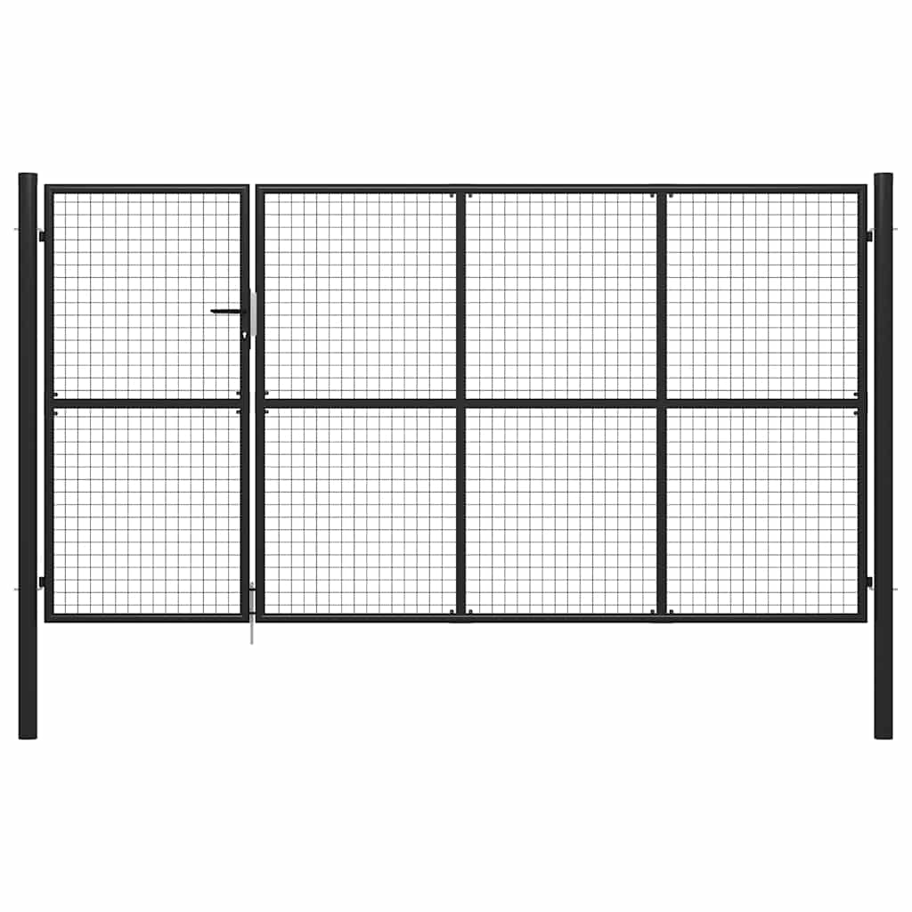 Vrtna vrata Čelik 350x150 cm Antracit