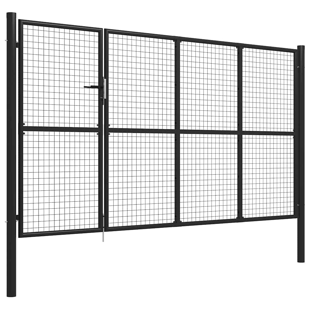 Vrtna vrata Čelik 350x150 cm Antracit