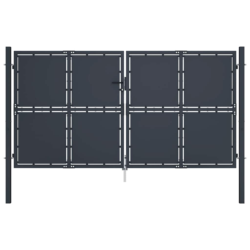 Vrtna vrata Čelik 300x150 cm Antracit