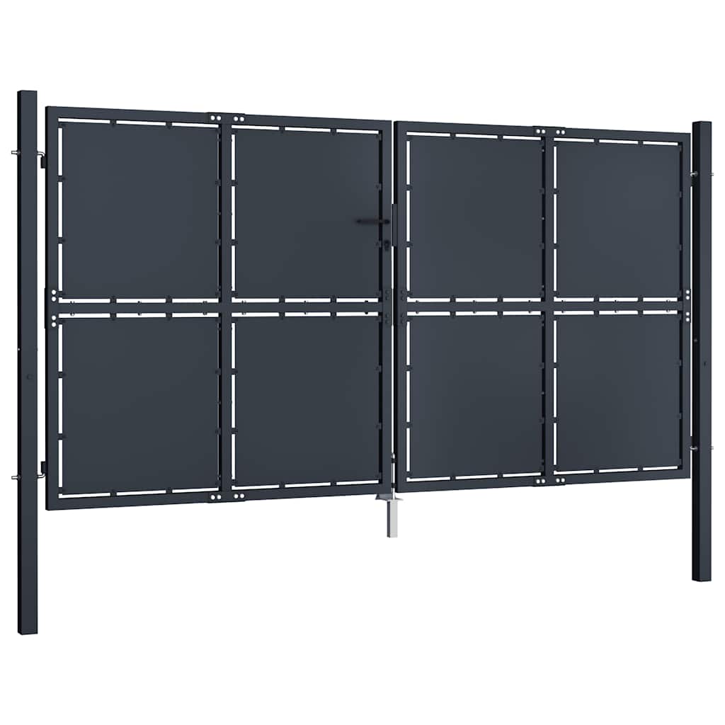 Vrtna vrata Čelik 300x150 cm Antracit