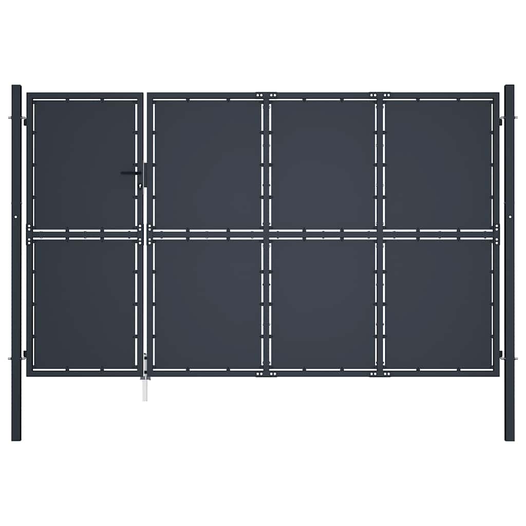 Vrtna vrata Čelik 350x150 cm Antracit