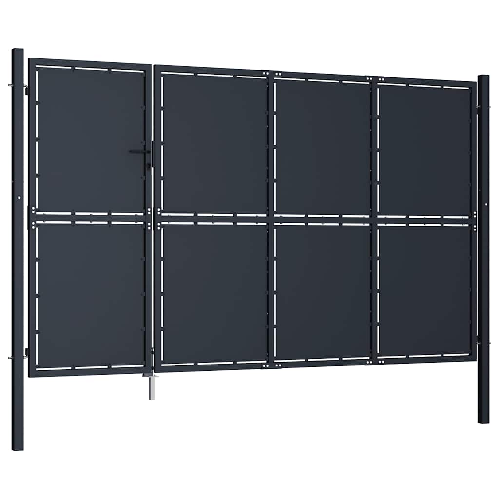 Vrtna vrata Čelik 350x150 cm Antracit