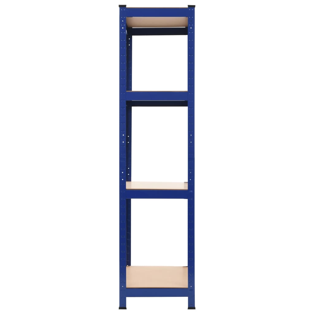 Police za pohranu 2 kom plave 80 x 40 x 160 cm čelik i MDF