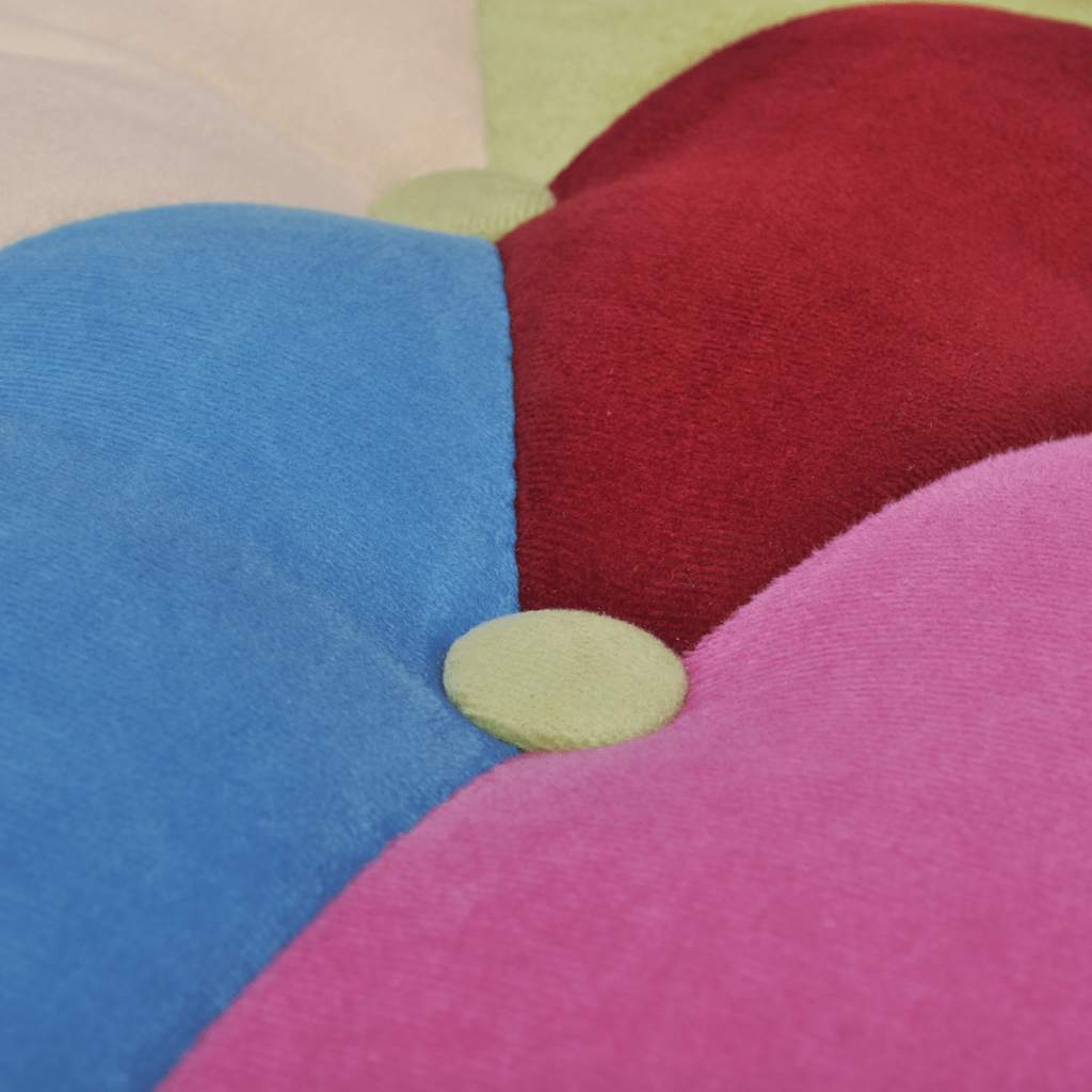 Francuska fotelja od tkanine s patchwork dizajnom