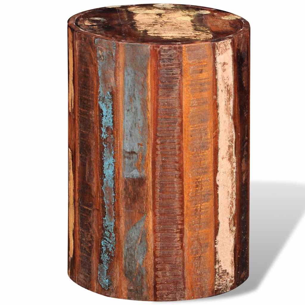 Stolac od masivnog obnovljenog drva Smeđa
