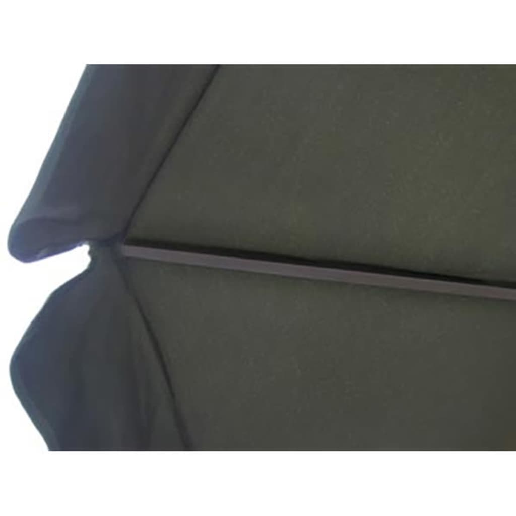 Aluminijski vrtni suncobran s prijenosnom bazom zeleni