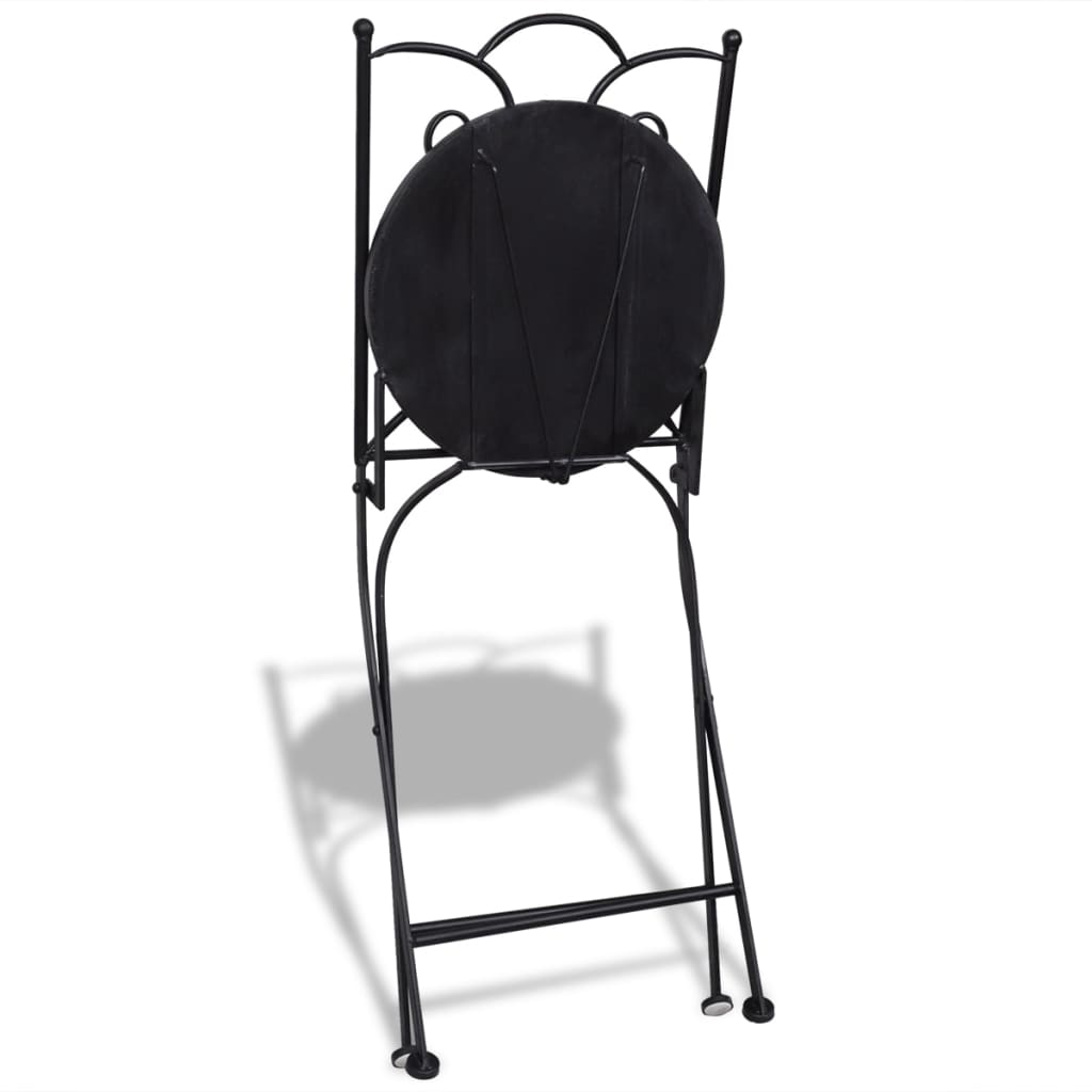 3-dijelni bistro set s keramičkim pločicama terakota-bijeli