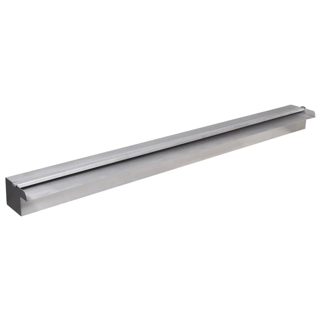 Pravokutna fontana za bazen s LED svjetlom nehrđajući čelik 90 cm
