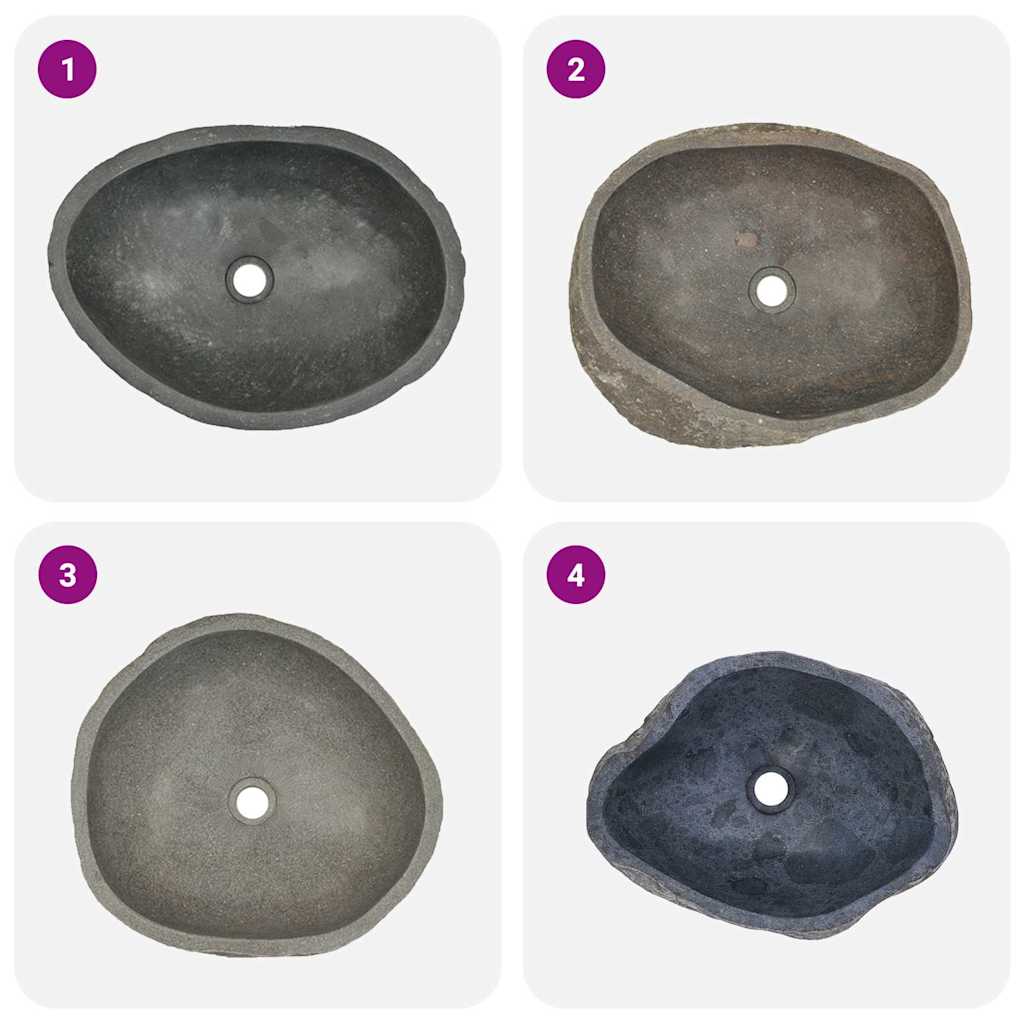 Umivaonik od riječnog kamena ovalni (45 - 53) x (34 - 41) cm