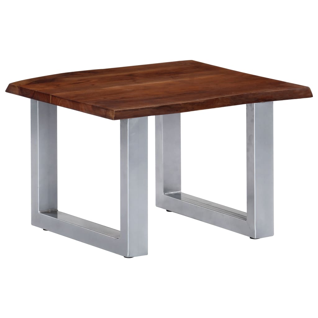 Stolić za kavu sa živim rubovima 60x60x40 cm od bagremovog drva
