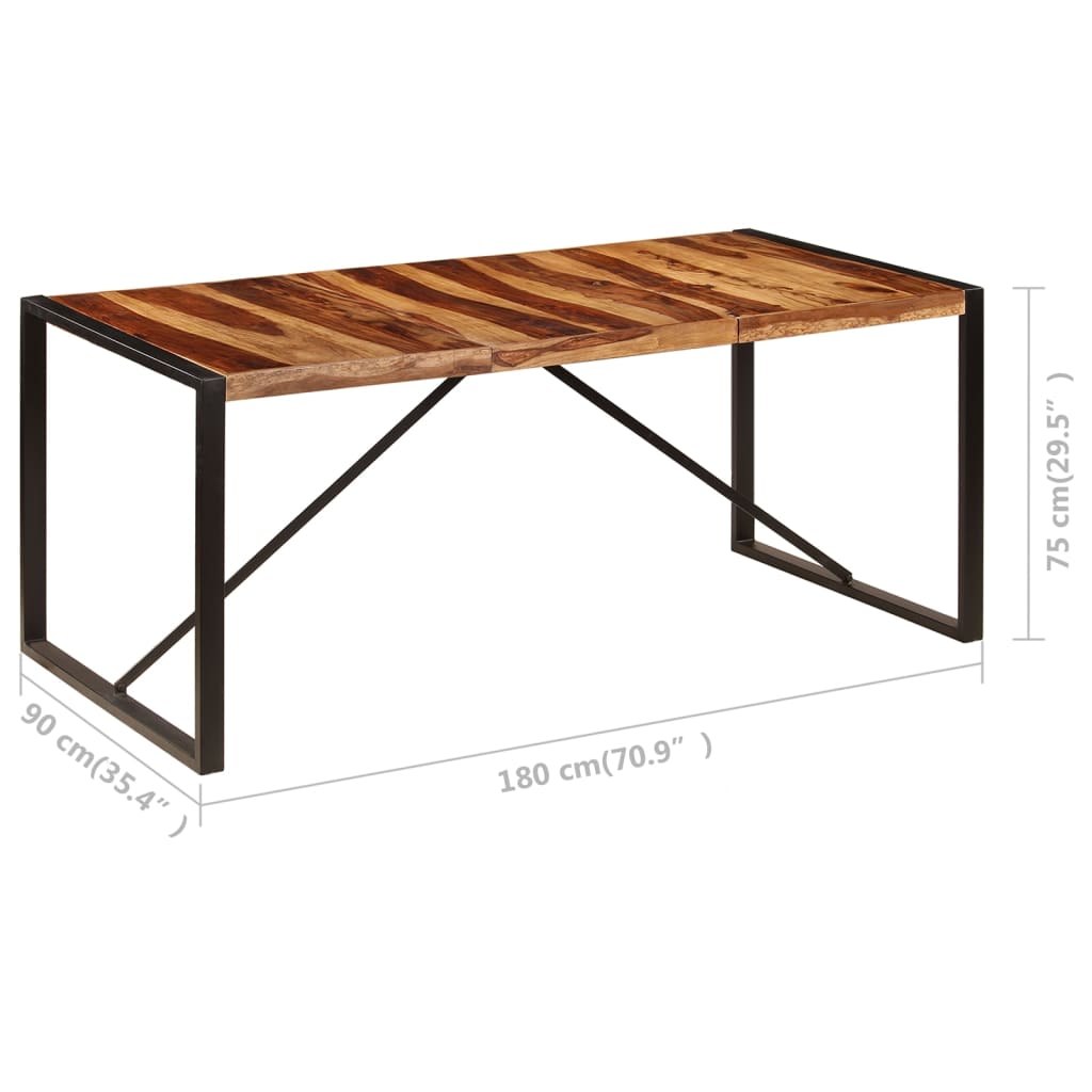 Blagovaonski stol od masivnog drva akacije 180 x 90 x 75 cm