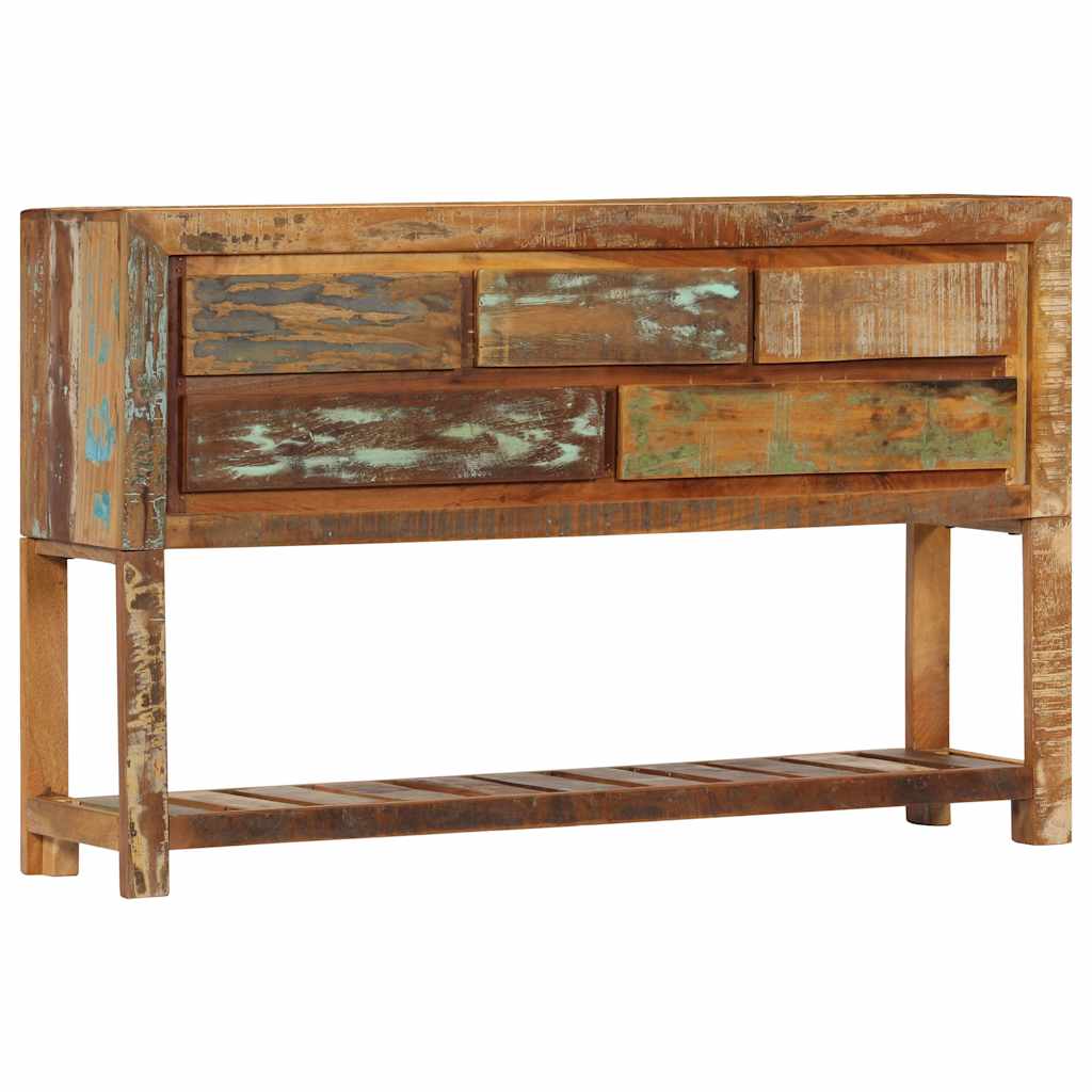Komoda od masivnog obnovljenog drva 120 x 30 x 75 cm Šarena