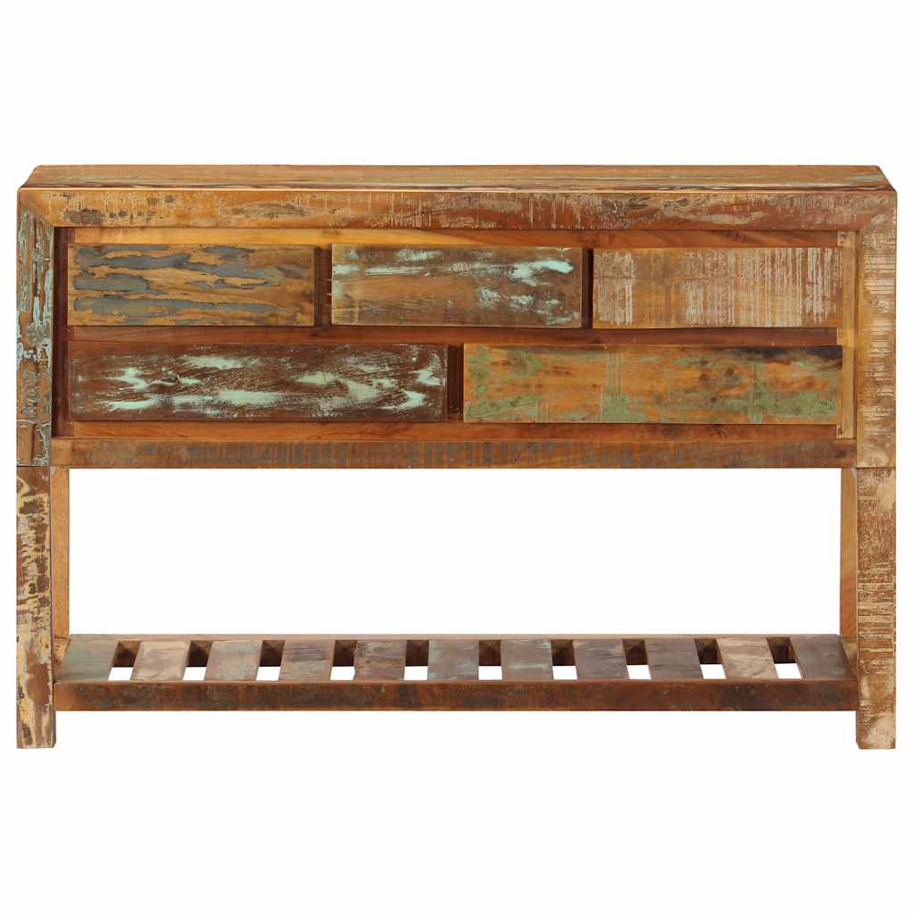 Komoda od masivnog obnovljenog drva 120 x 30 x 75 cm Šarena