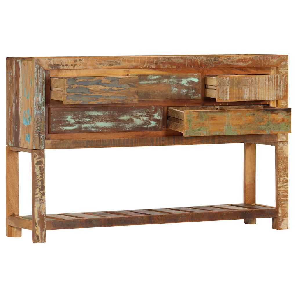 Komoda od masivnog obnovljenog drva 120 x 30 x 75 cm Šarena