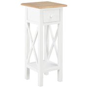 280057  Side Table White 27x27x65,5 cm Wood