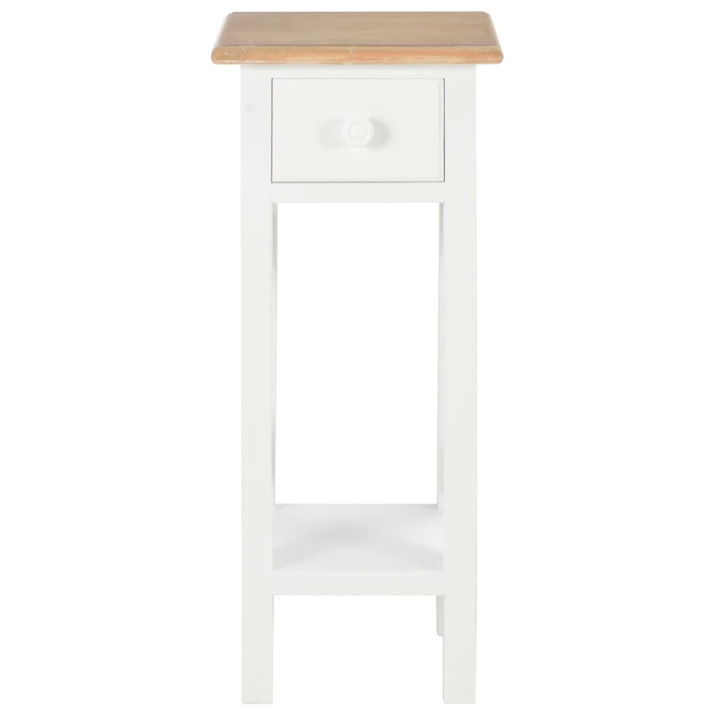 280057  Side Table White 27x27x65,5 cm Wood