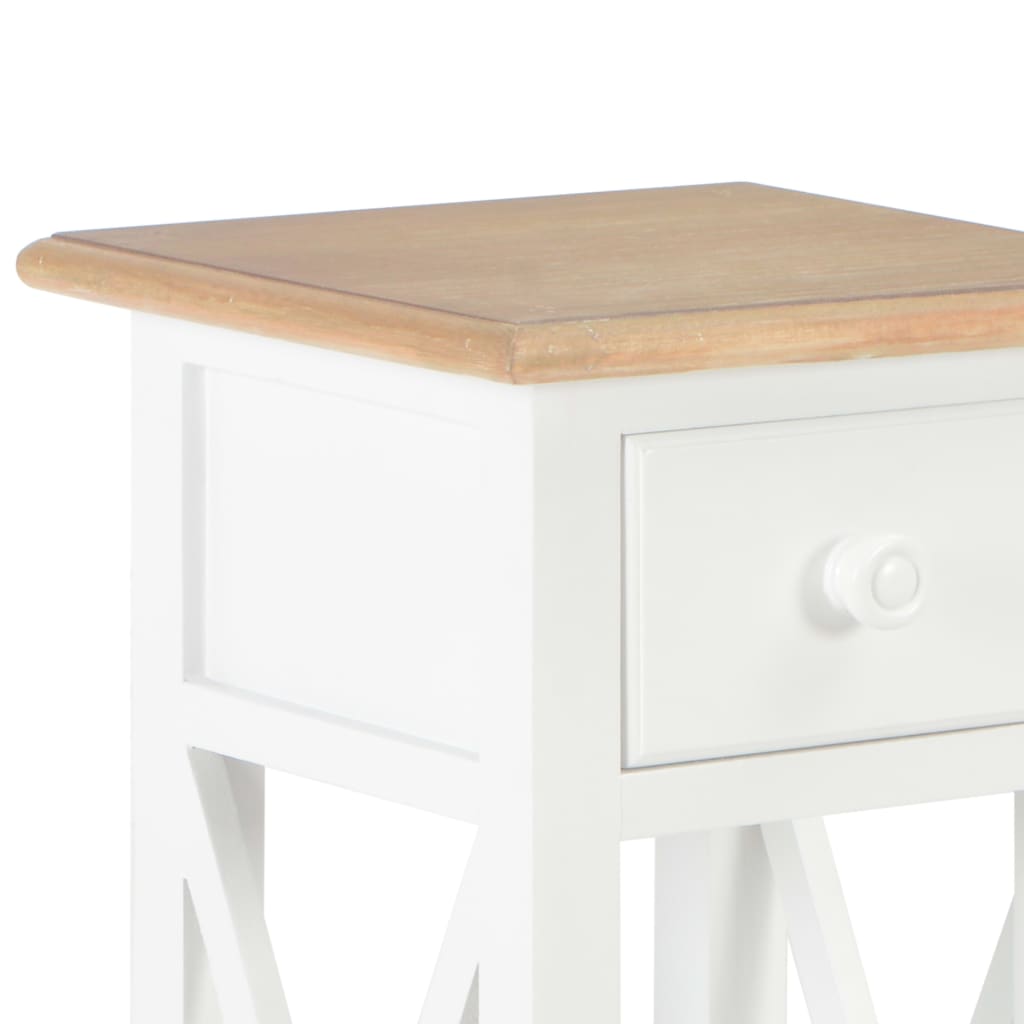 280057  Side Table White 27x27x65,5 cm Wood