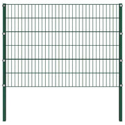 Ogradni panel sa stupovima od željeza 176,5 x 120 cm zelene boje