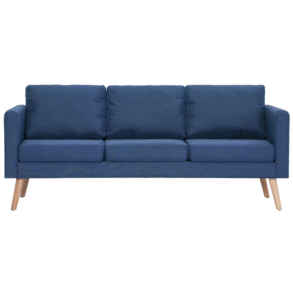 2-dijelni set sofa od tkanine plavi