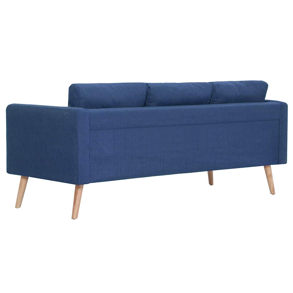 2-dijelni set sofa od tkanine plavi