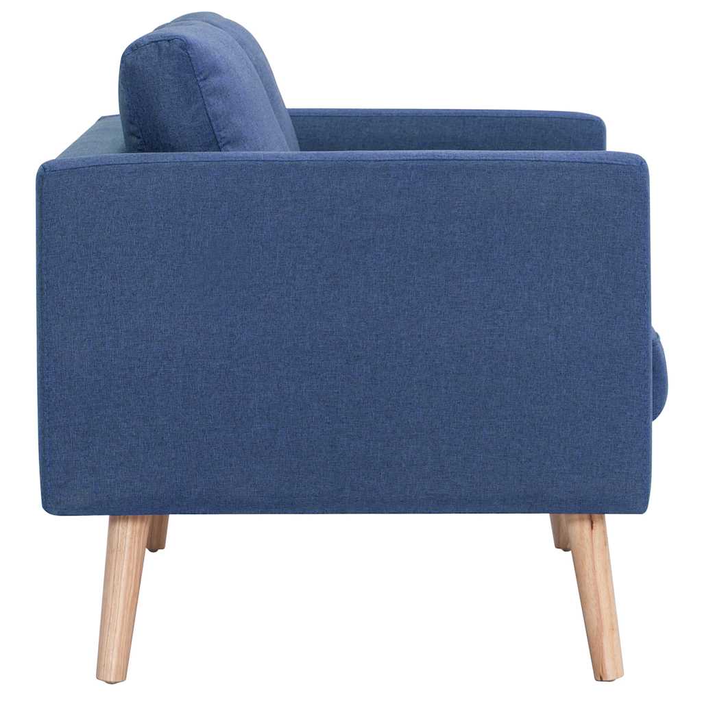 2-dijelni set sofa od tkanine plavi