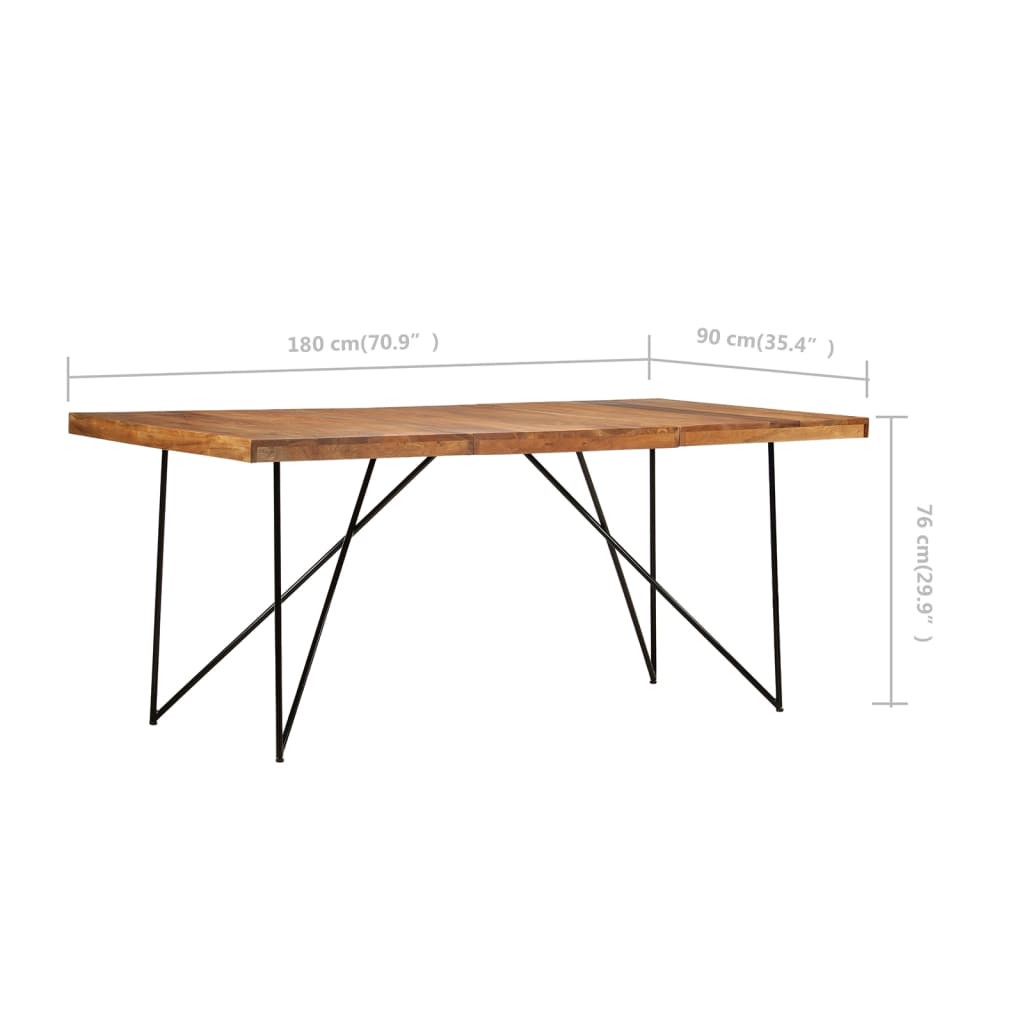 Blagovaonski stol od masivnog drva bagrema 180 x 90 x 76 cm