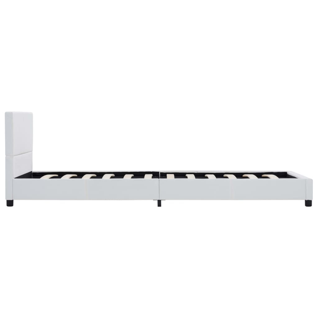 Okvir za krevet od umjetne kože bijeli 90 x 200 cm