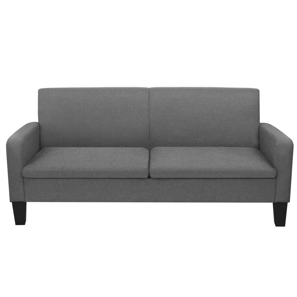2-dijelni set sofa od tkanina tamnosivi