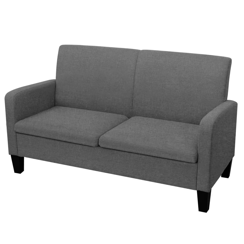 2-dijelni set sofa od tkanina tamnosivi