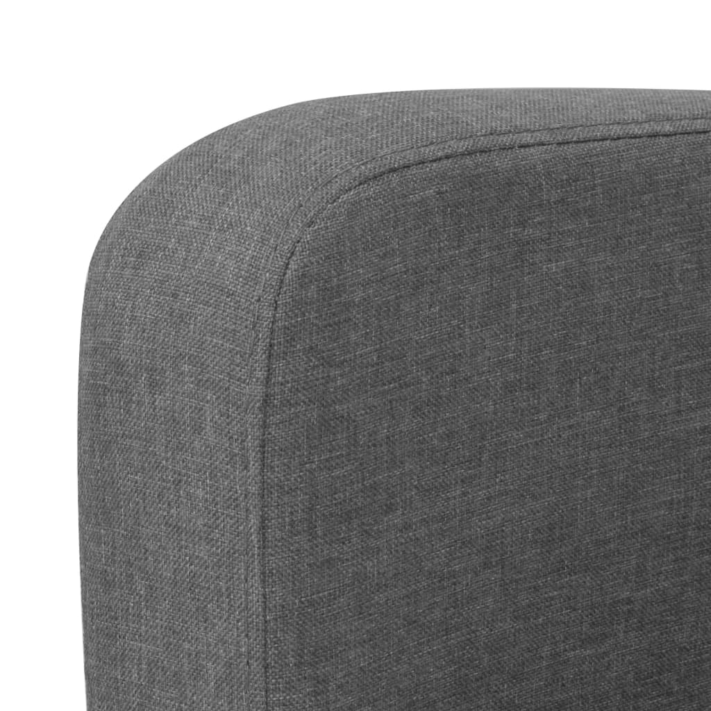 2-dijelni set sofa od tkanina tamnosivi