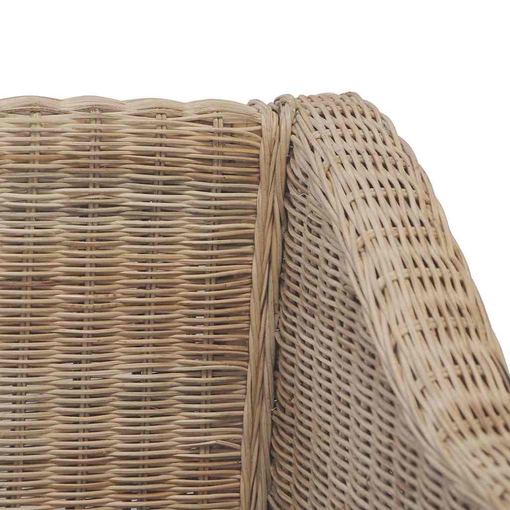 2-dijelni set sofa od prirodnog ratana s jastucima Smeđa