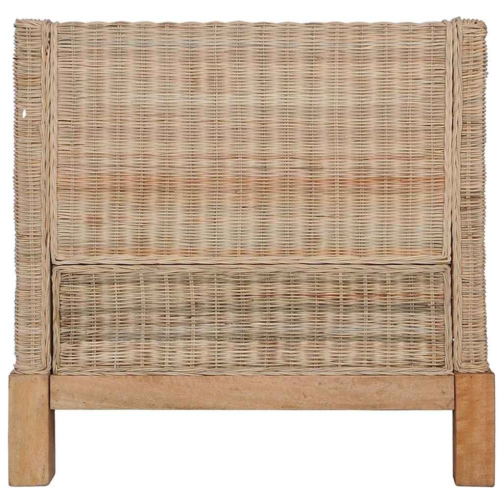 2-dijelni set sofa od prirodnog ratana s jastucima Smeđa