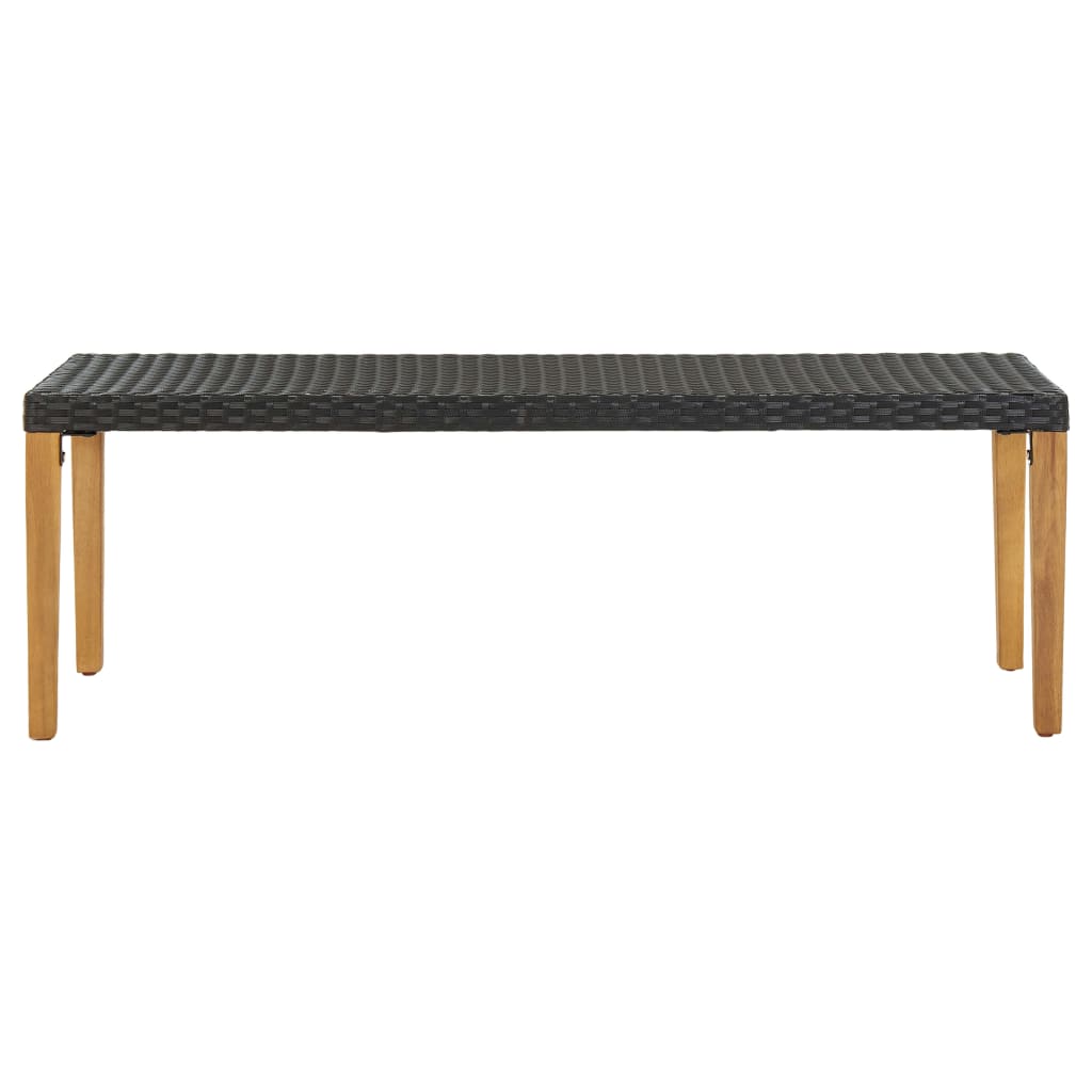 Vrtna klupa od poliratana 80 cm crna