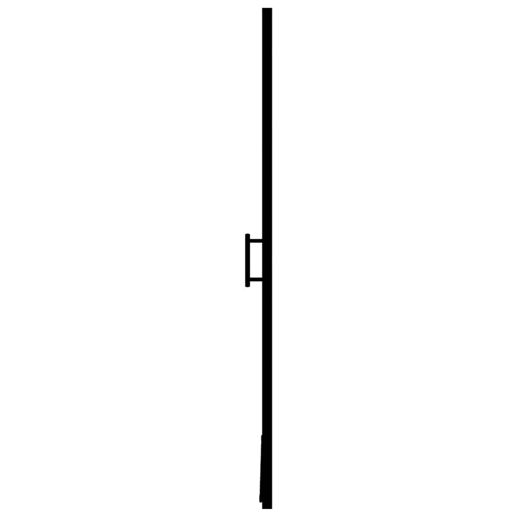 Vrata za tuš od kaljenog stakla 81 x 195 cm crna Srebrna