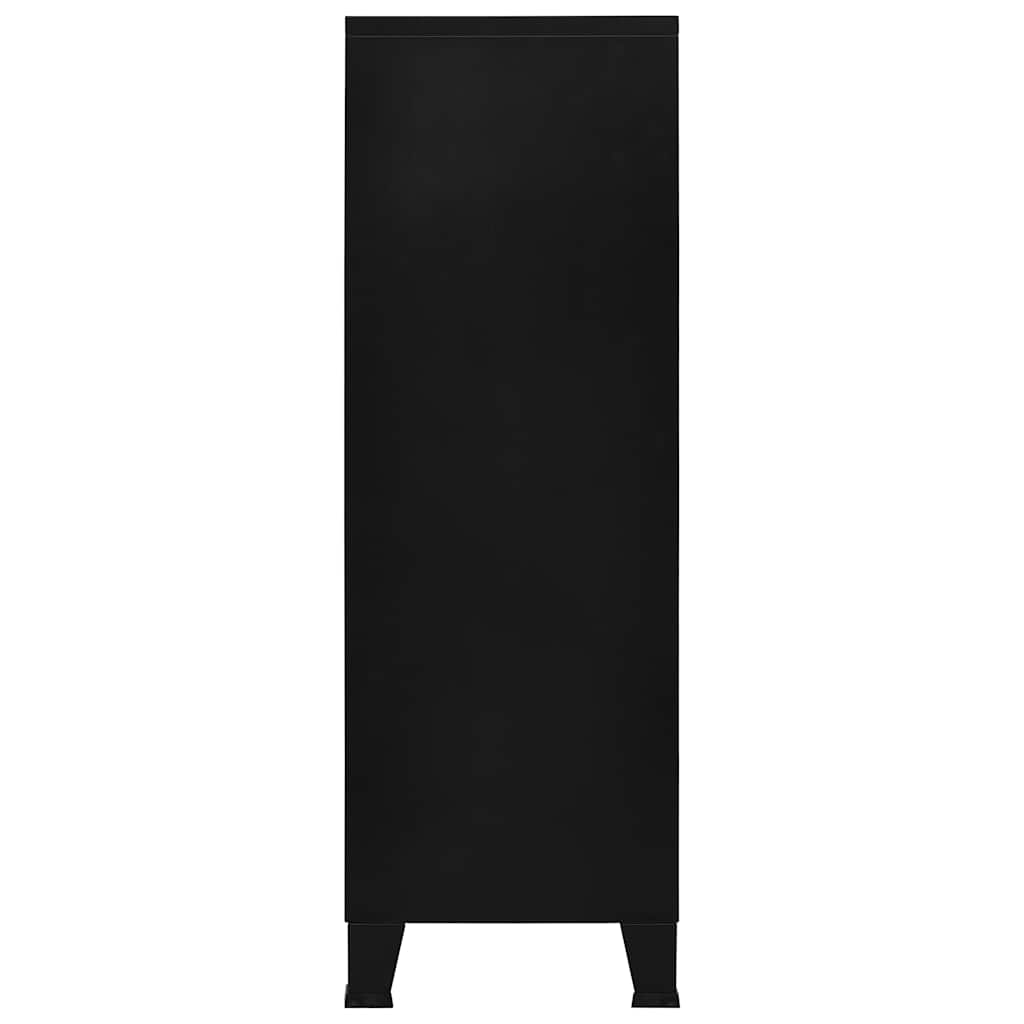 Industrijski sanduk za pohranu crni 75 x 40 x 120 cm čelični