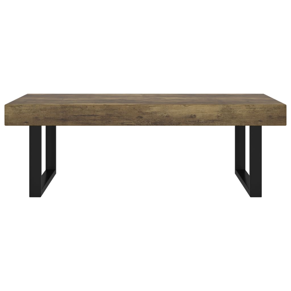 Stolić za kavu tamnosmeđi i crni 120 x 60 x 40 cm MDF i željezo