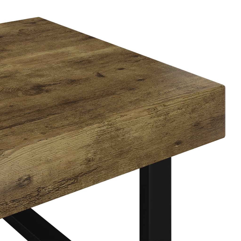 Stolić za kavu tamnosmeđi i crni 120 x 60 x 40 cm MDF i željezo
